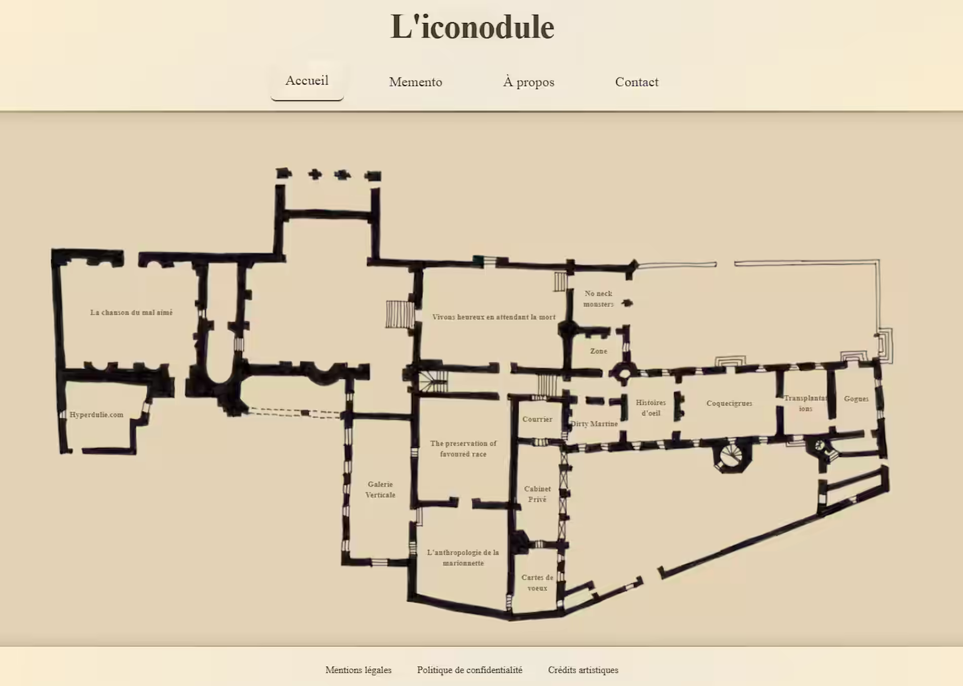 Plan interactif du musée virtuel L'iconodule